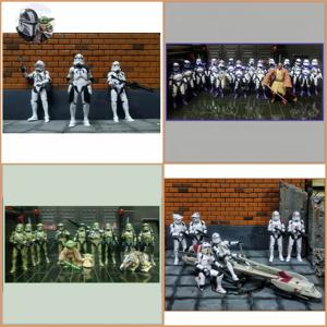 스타워즈 3.75인치 트루퍼 1/18 41st 91st 187th Legion BARC 만달로리안 그로구 액션 피규어 네요 윈두 토이즈 모델 루스