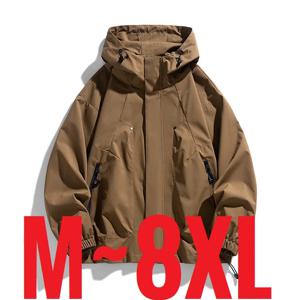 빅 사이즈 남성용 오버사이즈 재킷 후드 방수 윈드브레이커 남성 플러스 라지 스프링 8XL 120kg 코트 아웃웨어 캠핑 낚시 하이킹