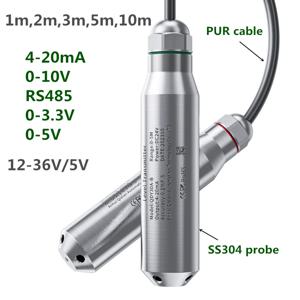 1m 2m 3m 5m 수중 수위 센서 4-20mA 탱크/우물/수영장 0-10V RS485 레벨 센서 트랜스미터