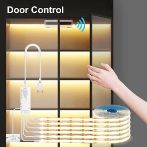 1/2/3/4/5/6PCS 옷장 주방 캐비닛 옷장 DIY COB LED 스트립 빛 도어 제어 IR 근접 센서 컨트롤러 LED 테이프