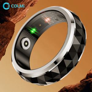 COLMI R11 남성용 세라믹 스마트 링, Fidget Spinner 불안 완화 링(충전 케이스 포함), 건강 모니터, 5ATM 방수