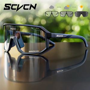 SCVCN 새로운 Photochromic 사이클링 안경 오토바이 자전거 타기 야외 스포츠 사이클링 선글라스 남성 여성 하이킹 UV400 고글