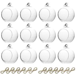 6/12Pcs 매달려 유리 Tealight 글로브 캔들 홀더 식물 테라리움 마이크로 조경 컨테이너 꽃 냄비 홈 웨딩 파티 데코
