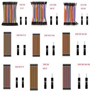 2.54mm 40핀 10/20/30cm 듀폰 라인 암-수, 암-암, 암-암 점퍼 듀폰 와이어 케이블 (R3 DIY 키트용)