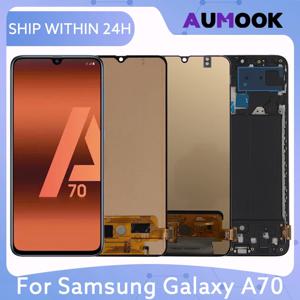삼성 갤럭시 A70 LCD 디스플레이 터치 스크린 디지타이저 어셈블리 프레임 A705F A705W A705X A705U LCD 화면 수리 부품