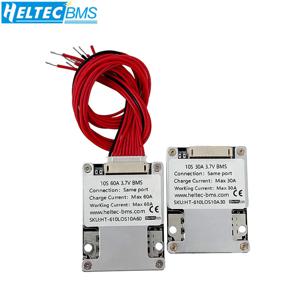 헬텍 6s 7s 24v 밸런스드 18650 BMS 10s 36v 30a 60a 21700 배터리 보호 보드 (전동 휠체어/청소 로봇/전기 자전거용)