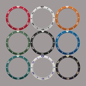 SKX007 베젤 인서트 38mm 알루미늄 링 SKX 플랫 베젤 SRPD 남성용 시계 케이스 교체 부품, 사이즈 38mm*31.5mm, SKX용 스티커 포함