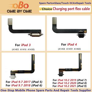 USB Dock 커넥터 충전 포트 Apple iPad 용 플렉스 케이블 2 3 4 5 6 7 8 9 Gen 9.7 2017 2018 10.2 2019 2020 2021 수리 부품