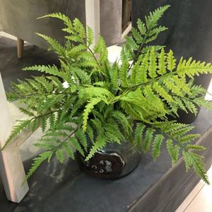 1pcs 인공 식물 침실 파티 홈 장식 7 가지 DIY 가짜 녹색 페르시아어 고사리 잎 홈 데코 액세서리