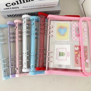 A5 바인더 더블 버클 커버, 10pcs 리필 슬리브 가방, DIY 루스 리프 사진 수집 도서, Kpop 주최자 홀더