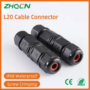 IP68 방수 커넥터 L20 20A LED 조명용 실외 케이블 와이어, 빠른 연결 단자 커넥터, 2핀, 3핀, 4핀, 5핀, 6핀, 나사식 배선