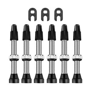 코어 리무버 도구가 포함된 6PCS 40mm 프레스타 스템 튜블리스 밸브 내구성 있는 MTB 사이클링 수리 액세서리