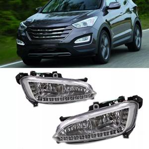 자동차 전조등 LED DRL 안개등 LED 운전 주간 조명 현대 산타페 Maxcruz Fe IX45 2013 2014 2015 용 자동차 액세서리
