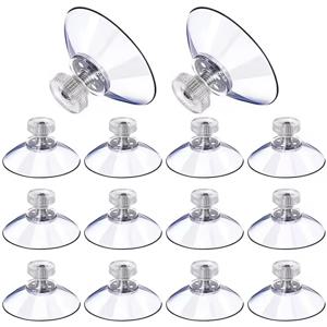 20pcs 흡입 컵 후크 나사 32/41/53mm 명확한 PVC 빨판 패드 후크 강력한 접착제 Windows 유리 흡입 컵 홀더 후크