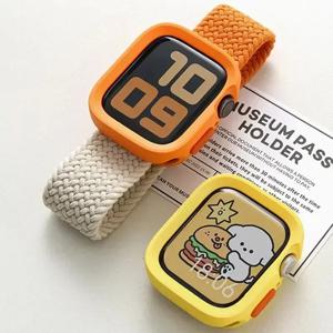 애플워치용 캔디 소프트 실리콘 케이스 커버 10 8 9 7 6 5 4 울트라 49/45/46mm 보호 케이스 아이워치 시리즈 44mm 42mm 41mm 커버