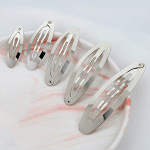 DIY 헤어 쥬얼리 만들기에 대 한 20pcs 금속 헤어 클립 40/50/60/70/80mm 타원형 헤어 클립 자료