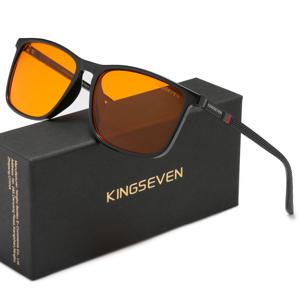 KINGSEVEN 푸른 빛 차단 안경 투명 렌즈 남성/여성 안티 블루 레이 안경 학생 Daliy 전화 컴퓨터 안경