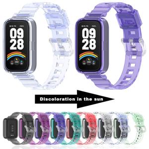 Redmi 밴드 2/3 손목 밴드 팔찌 용 시계 스트랩 Xiaomi Band 8/9 Active 용 SmartWatch Watchband 햇빛 색상 변경