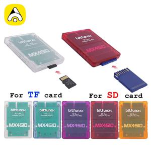 BitFunx MX4SIO SIO2SD 어댑터 소니 Playstation2 PS2 게임 콘솔 용 TF/SD 카드 어댑터 카드 리더기