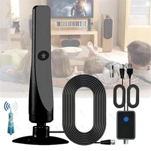 HD 디지털 TV 안테나 실내 증폭 DAB 안테나 200마일 울트라 HDTV 증폭기 포함 VHF/UHF 빠른 반응 속도 실외 안테나 세트