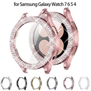 삼성 갤럭시 워치 7 6 5 4 PC 보호 케이스 40mm 44mm 스크린 프로텍터 범퍼 블링 다이아몬드 케이스 (보호필름 제외)