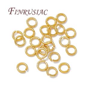50-100pcs 보석 만들기, 분할 반지, 연결 반지, DIY 팔찌 액세서리, 점프 반지에 대 한 4-8mm 18K 골드 도금 오픈 반지