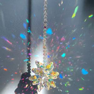 1pc AB 컬러 Suncatcher 창 매달려 사무실 레인보우 메이커 그녀의 오로라 크리스탈 비즈 선물