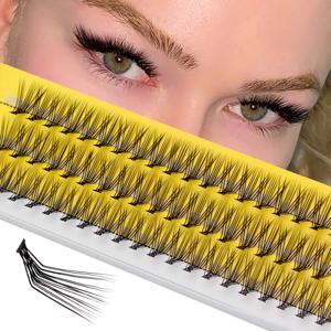 슈퍼 뭉치 새로운 L 컬 밍크 가짜 속눈썹 60 클러스터 Lashtray 메이크업 20D 속눈썹 확장 개별 수제 눈 속눈썹