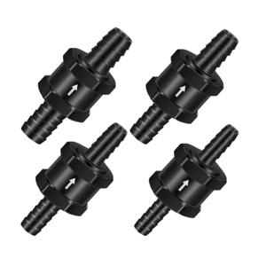4개 연료 체크 밸브, 물 연료 디젤용 단방향 인라인 논리턴 밸브(검정색 4mm 6mm 8mm 10mm 12mm 14mm OD)