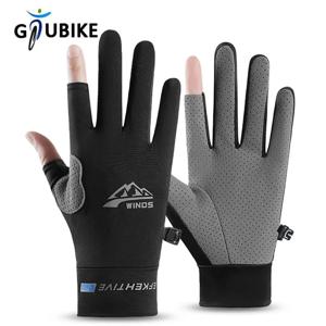 GTUBIKE 남성용 여성용 핑거리스 장갑 UV 자외선 차단 낚시용 하프 핑거 장갑 패들링 세일링 조정 스포츠 장갑