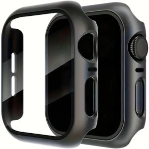 강화 유리 + Apple Watch 케이스 액세서리 용 커버 45mm 41mm 44mm 40mm 42mm 화면 보호기 Apple watch serie 9 4 5 6 SE 7 8