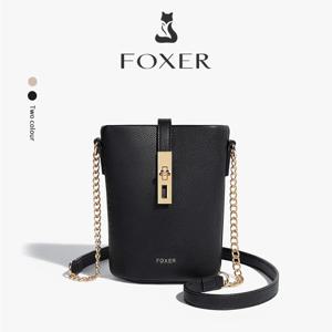 FOXER 브랜드 세련된 미니 핸드폰 가방 여성용 숄더 백 PU 가죽 패션 소녀 여행용 소형 크로스바디 백 지갑