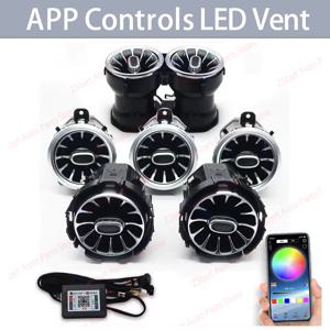 앱으로 제어하는 에어벤트 노즐 앰비언트 라이트 256색 LED 벤트 (메르세데스 벤츠 W205 X253 W213 W177 W118 W117 W176 X156 W222 용)