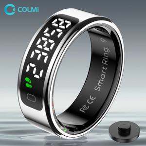 새로운 COLMI R12 스마트 링, 무선 충전, 디스플레이 및 터치, 건강 관리자, 남성 여성을 위한 멀티 스포츠 모드, 골드, 실버