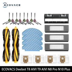 ECOVACS Deebot T8 AIVI T9 AIVI N8 Pro AIVI N9 N10 N10 Plus 액세서리 메인 브러시, 사이드 브러시, 필터, 먼지 봉투, Hepa 필터