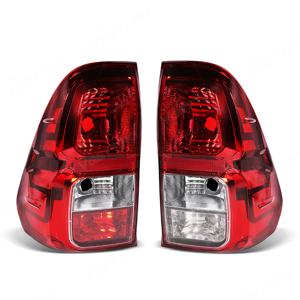 Toyota Hilux Revo 픽업 용 왼쪽/오른쪽 테일 램프 2016 2017 2018 와이어 하네스가있는 자동 후면 테일 라이트 자동차 액세서리 전구 없음