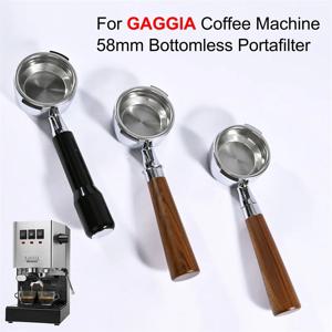 GAGGIA Classic Pro Naked 필터 바구니 용 58MM 커피 Bottomless Portafilter 바리스타 핸들 액세서리 에스프레소 기계 도구