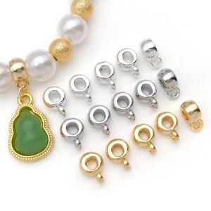 10pcs 18K 진짜 골드 도금 황동 매력 커넥터, 스페이서 비즈 DIY 팔찌 목걸이 쥬얼리 액세서리 만들기위한 느슨한 비즈