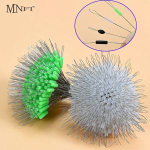 MNFT 300 개/갑 실리콘 낚시 라인 스페이스 콩 스토퍼 실린더 타원형 플로트 싱커 스톱 낚시 장비 낚시 부표