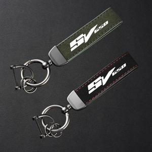 스즈키 SV650 SV650S SV 650 650S 1999-2025 액세서리 고급 가죽 스웨이드 키 체인 오토바이 열쇠 고리