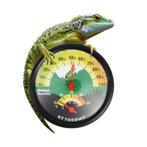 1-4개 도마뱀 파충류 온도계 및 습도계(흡입 컵 및 테이프 포함), 배터리 없음, 테라리움 온도계 애완동물 사육 상자