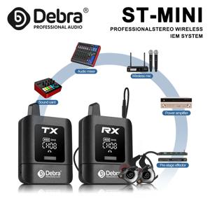 데브라 ST-mini 스테레오 무선 이어 모니터링 시스템, 2.4GHz 디지털 신호 전송 방식, 야외 공연용.