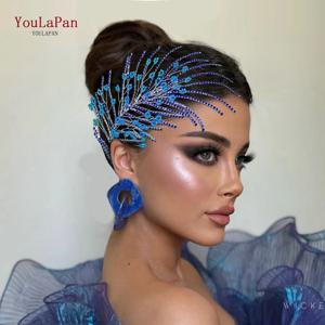 YouLaPan 신부 머리 장식 웨딩 라인 석 헤드 피스 패션 헤어 쥬얼리 여성 헤드 피스 크리스탈 신부 헤어 액세서리 HP188