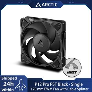 ARCTIC P12 Pro PST, PWM 공유 기술(PST)을 갖춘 고성능 120mm 케이스 팬, 속도: 400~3000RPM, 유체 역학 베어링