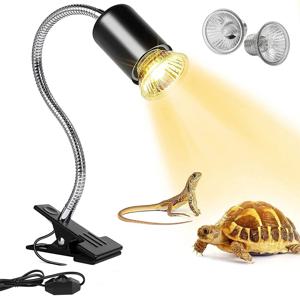 파충류 히트 램프 50W UVA UVB 조명 회전식 바스킹 스팟 라이트 거북이 도마뱀용 시뮬레이션 햇빛 디밍 가능 히팅 램프