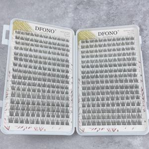384 부드럽고 가벼운 피쉬테일 싱글 클러스터 속눈썹, 10-12mm - 데일리 메이크업 및 속눈썹 연장에 적합