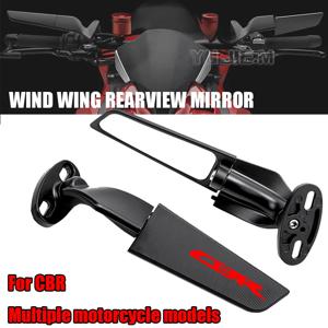 CBR650R F CBR1000RR CBR600RR CBR 250R 300R 400RR 500R 오토바이 미러 수정 된 바람 날개 회전 백미러