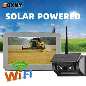 WIFI 무선 후방 카메라 태양광 에너지 자석 후진 카메라 AHD 5인치 모니터 포함 캠핑카 트럭 트레일러용