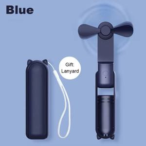 휴대용 미니 휴대용 팬 소형 포켓 팬 USB 충전식 배터리 팬 접이식 냉각 핸드 팬 보조베터리가있는 미니 USB 팬