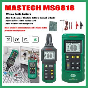 MASTECH 휴대용 전문 와이어 및 케이블 테스터 MS6818 와이어 케이블 추적기 금속 파이프 탐지기 테스터 라인 추적기